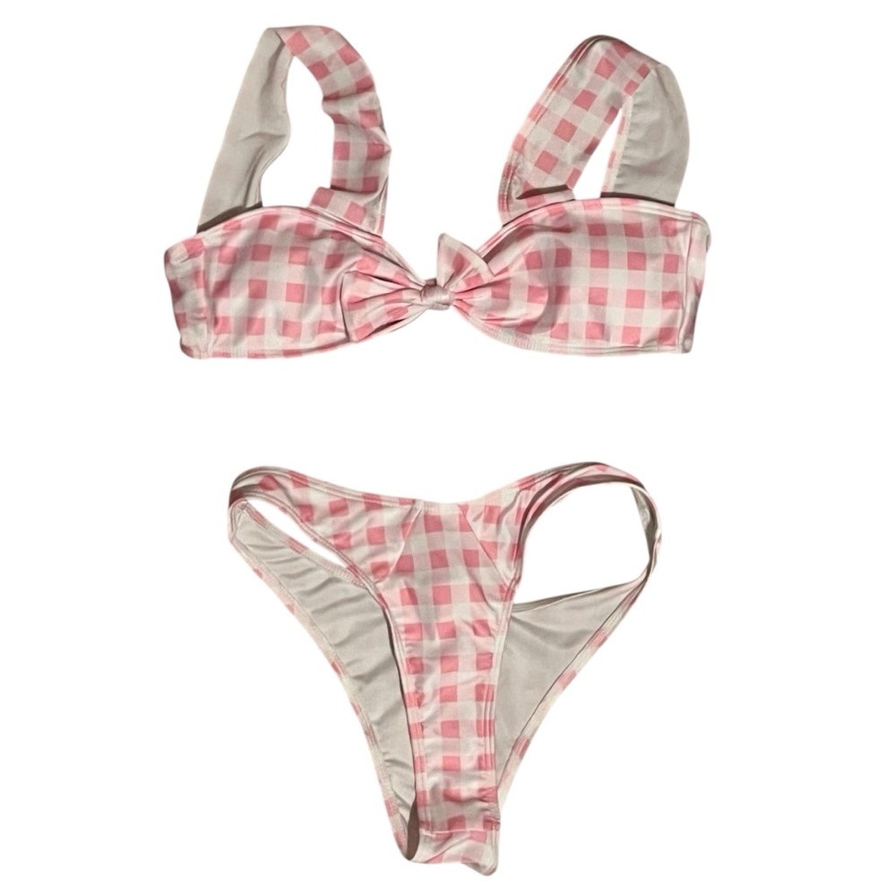 Dolls Kill Pink Gingham Bikini